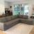 Grey Leather Palliser Sectional Sofa 1 thumbnail