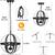 Chandelier Lamp with Metal Spherical Shade New in Box 2 thumbnail