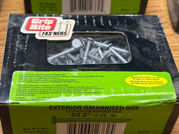 8 Boxes Grip Rite Exterior Galvanized Nails 1