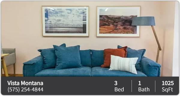 $829 / 3br - 1025ft2 - Comfortable 1025 sq ft 3 bd, 1 ba for all your needs. Call us now! (Las Cruces)63687913647105120