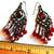 Artisan Created Statement Ruby colored Dangle Earrings 4 thumbnail