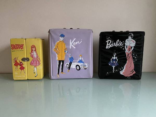 Barbie, Ken & Skipper Carrying Cases Ponytail by Mattel 1962 1