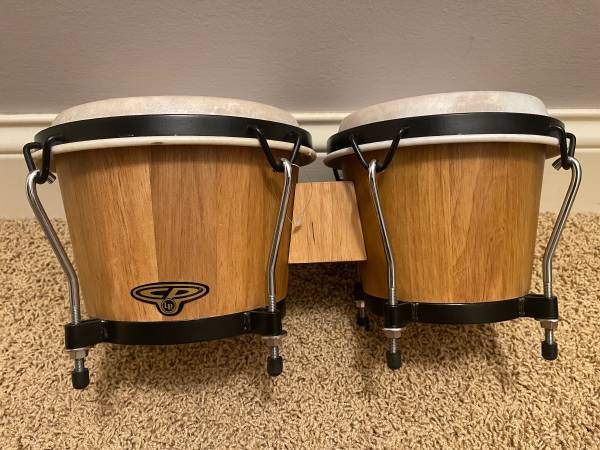 Latin Percussion Traditional Solid Wood Bongos Hand Drum Set 1