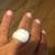 Carved White Mother of Pearl Flower Ring - SIZE 5 1 thumbnail
