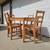 Rustic Pine Wood Dining Table and Four Chairs 11 thumbnail