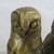Owls Pair Brass Plated Cast Metal Vintage Statues 8 3/4" Tall-5 Lbs. 2 thumbnail