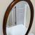 Charming Antique Oval Ornate Wood Beveled Mirror 2 thumbnail