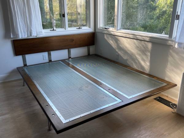 Modernica Case Study Cal King Walnut bed frame 1