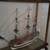 French Warship Model includes wood/glass case with display table 5 thumbnail