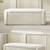 Cream chenille upholstered bench with storage space. 3 thumbnail