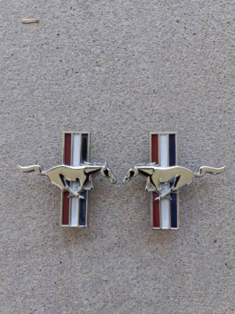 Ford Mustang Pony Front Side Fender Emblem OEM 1