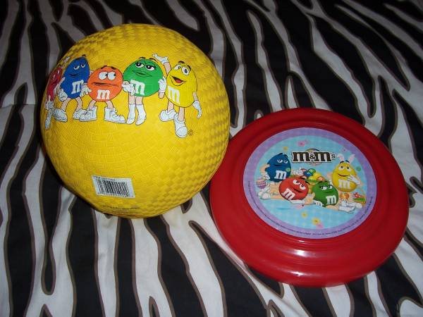 New M&M Ball and Frisbe 1