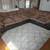 Sectional couch, with reclining rocking chair, soft brown with leather 1 thumbnail
