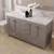 60” Gray Double Bath Vanity w Cultured Marble Countertop Square Sinks 1 thumbnail