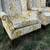 Pair of Vintage gold velvet wingback chairs 4 thumbnail