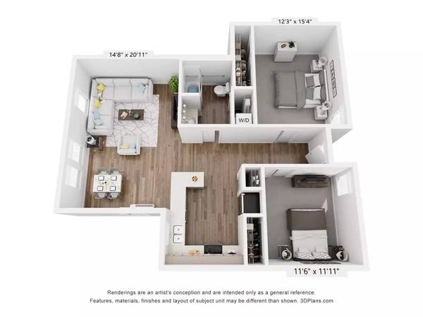 $2,095 / 2br - 1083ft2 - Spacious layout with private washer & dryer! 1083 SqFt 2 Bed, 1 Bath (Vancouver - Salmon Creek,)63831682437763120