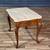Pair of French Provincial Style Side Tables w/ Travertine Tops by Crow 6 thumbnail