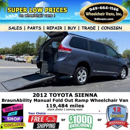 2012 Toyota Sienna Wheelchair Van    1