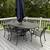 9-Piece Cast Aluminum Patio Oval Dining Set w Umbrella & Stand 4 thumbnail