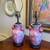 Pair of Vintage Pink and White Chinoiserie Lamps 1 thumbnail