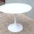 Mid-Century Modern Eero Saarinen Style Round White Tulip Dining Table 6 thumbnail
