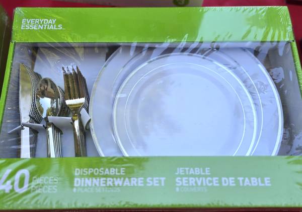 New 40 pc. Disposable Dinnerware Set 1