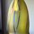 Reed Teardrop-shaped Handblown Glass Light Pendant, Grn w/Metal Accent 1 thumbnail