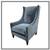 H D Buttercup Valencia Wingback Chair, Ink 1 thumbnail