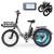 MOONCOOL Folding Electric Tricycle for Adult E-Trike Fat Tire w/ LCD Display 8 thumbnail