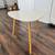 Mid Century Modern Triangle Side Table / Coffee Table - White & Wood 1 thumbnail