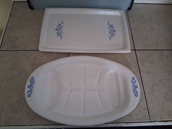 Corning Ware Blue Cornflower Platter and Serving Tray (Prices in ad) 1