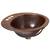 Sinkology Seville Copper Oval Drop-In Bathroom Sink with Overflow 4 thumbnail