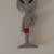 Friendly "Peace" Alien in or outdoor Carved Wood Wall Art, Hand Paint, 2 thumbnail