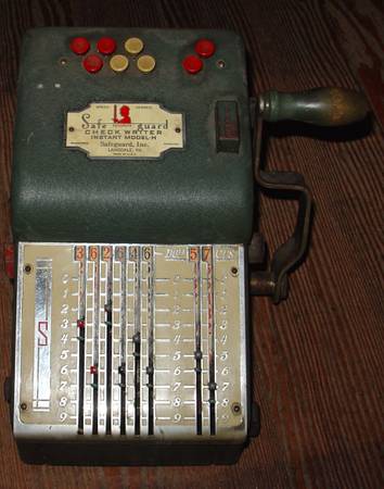 ANTIQUE SAFEGUARD CHECK WRITER 1