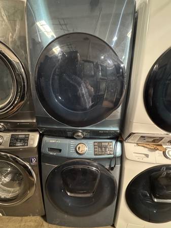 Samsung front loader light blue washing machine set 1