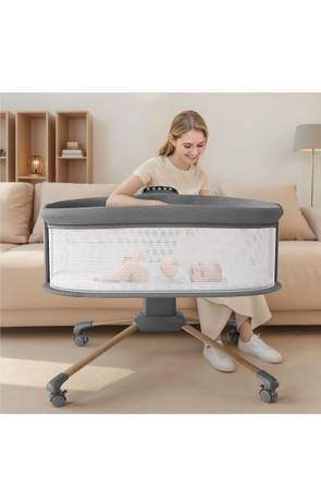 TinyGlow Electric Smart Soothing Baby Bassinet with 5 Rocking Speeds 1