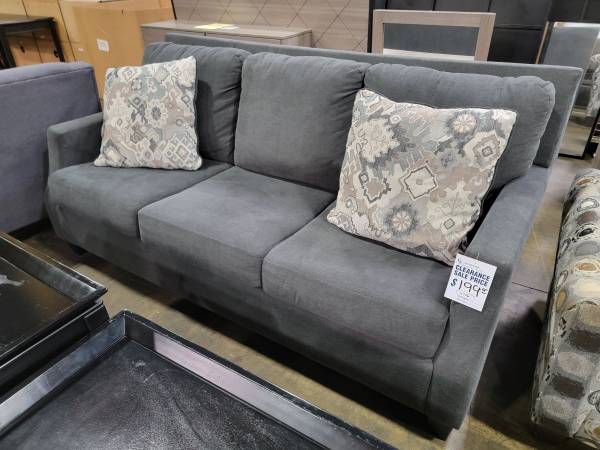Charcoal Gray Sofa – Comfortable Modern Style 1