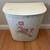 Mid Century Hamper Metal Hand Painted Hinged Lid 2 thumbnail