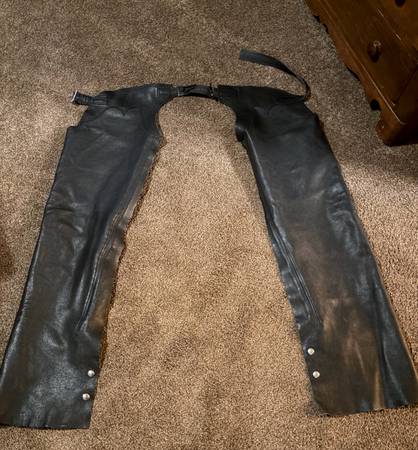 Leather chaps motorcycle equestrian 1