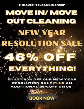 MOVE IN & MOVE OUT CLEANING! New Year Sale! 1