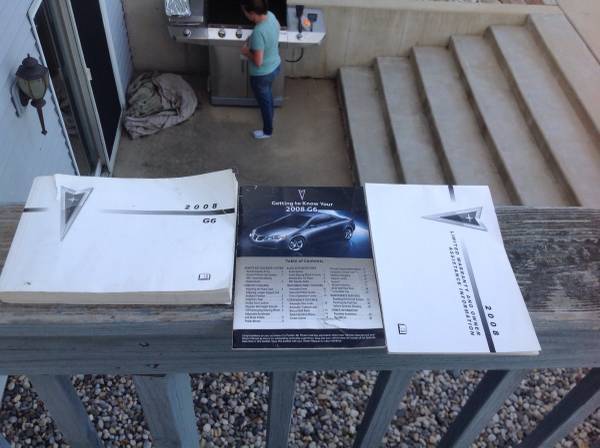 2008 Pontiac g6 gt owners book 1