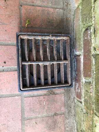 Wrought Iron Drain Cover Drainage Cleanout Protector - $40 (alameda)63470975420417121