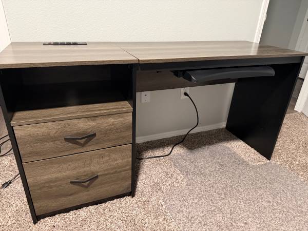 Standing Computer desk set up 1