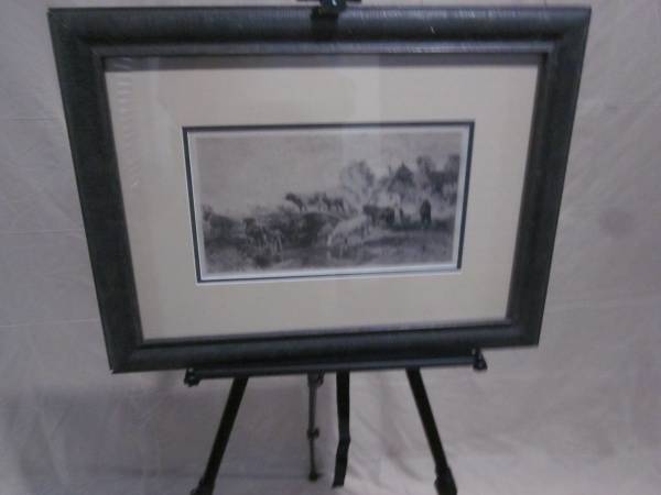 Cattle Crossing Engraving 1
