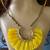 Yellow beaded statement necklace 5 thumbnail