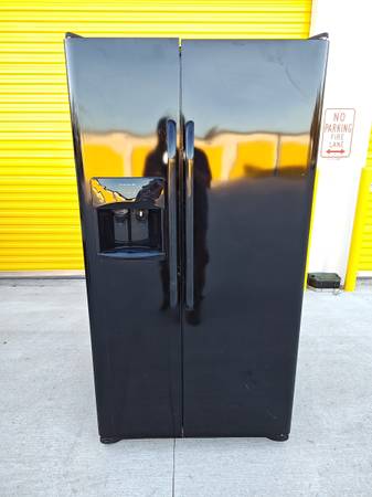 Black Side-by-Side Refrigerator ($30 Delivery) 1