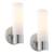 PAIR OF MODERN BRUSHED NICKEL/FROSTED GLASS SCONCE LIGHTS - ALLNEW 1 thumbnail