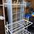 Vintage White Wrought Iron Bakers Rack Cabinet | Shelf Bookcase 2 thumbnail