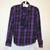 Ralph Lauren Purple/Black Plaid Cotton Flannel Ruffled Top, PP 1 thumbnail