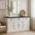 New! Avelar White 57" Solid Wood Sideboard 7 thumbnail